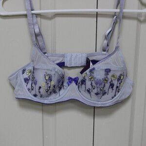 Adore Me Bra- Blue, Yellow, and Purple Floral, Size 38B